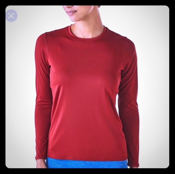 Patagonia Tops - XL Patagonia Base Layer Red Long Sleeve Tee